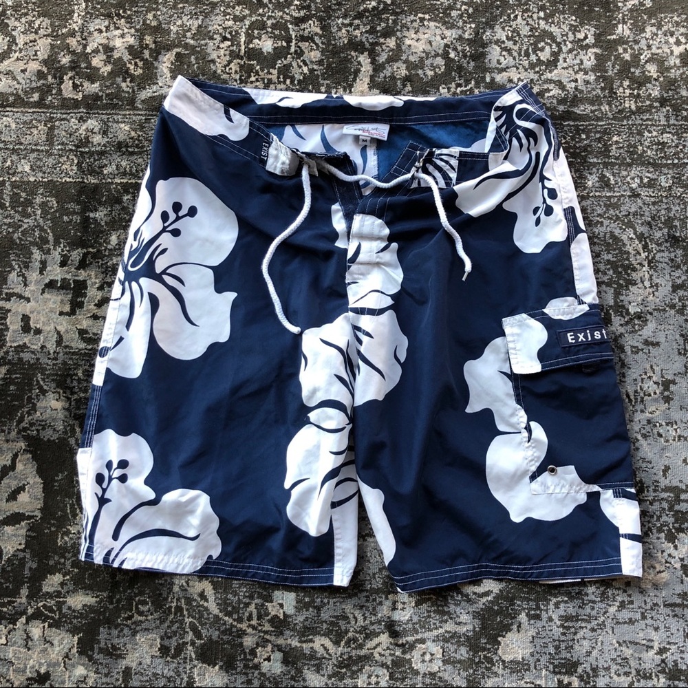 Exist “Supreme” Navy Blue Board Shorts Medium